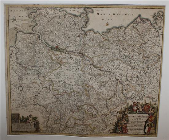 Map of Saxony by F de Wit